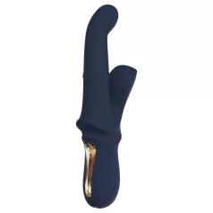   Goddess Iris - parelversierde vibrator met clitorisstimulator (blauw)