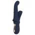Goddess Iris - parelversierde vibrator met clitorisstimulator (blauw)