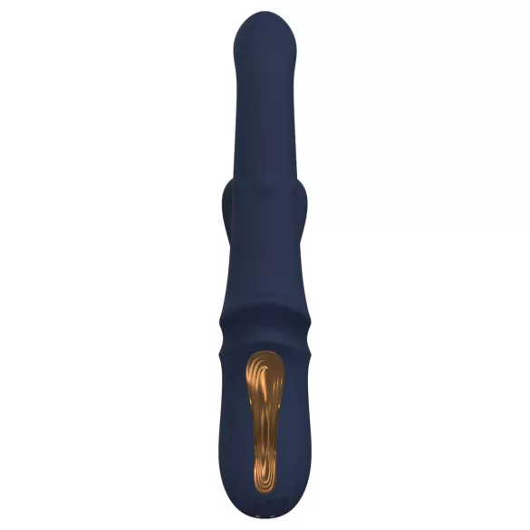 Goddess Iris - parelversierde vibrator met clitorisstimulator (blauw)