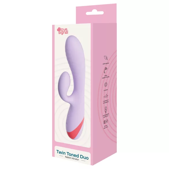 Dreamtoys Love Signal - vibrator met clitorisstimulator (paars)