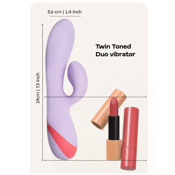 Dreamtoys Love Signal - vibrator met clitorisstimulator (paars)