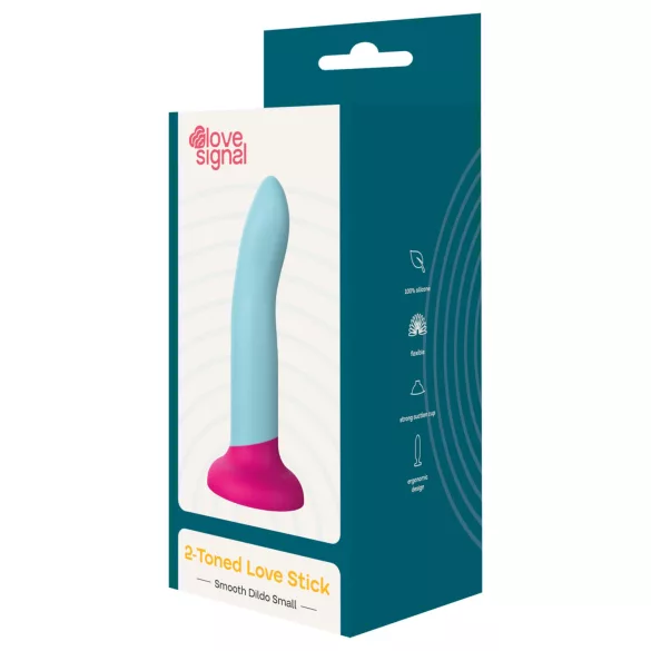 Dreamtoys Love Signal - tweekleurige siliconen dildo klein (blauw)