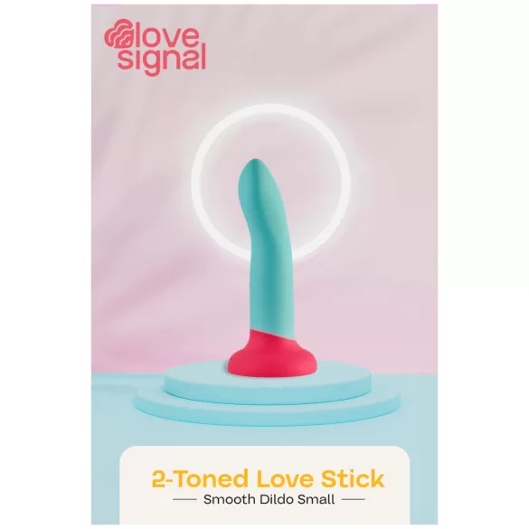 Dreamtoys Love Signal - tweekleurige siliconen dildo klein (blauw)