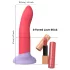 Dreamtoys Love Signal - tweekleurige siliconen dildo medium (rood)