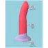 Dreamtoys Love Signal - tweekleurige siliconen dildo medium (rood)