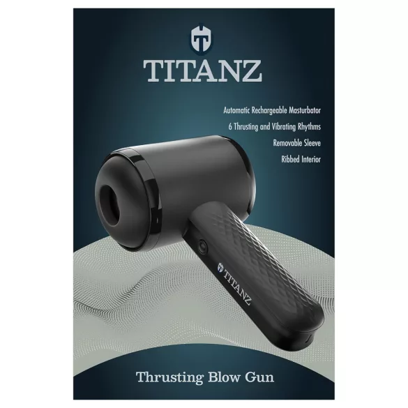 Titanz Thrusting Blow Gun - automatische masturbator (zwart)