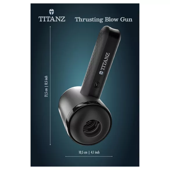 Titanz Thrusting Blow Gun - automatische masturbator (zwart)