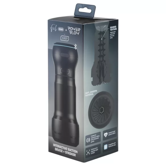Kiiroo PowerBlow + Feel Pocket zakmasturbator (zwart)