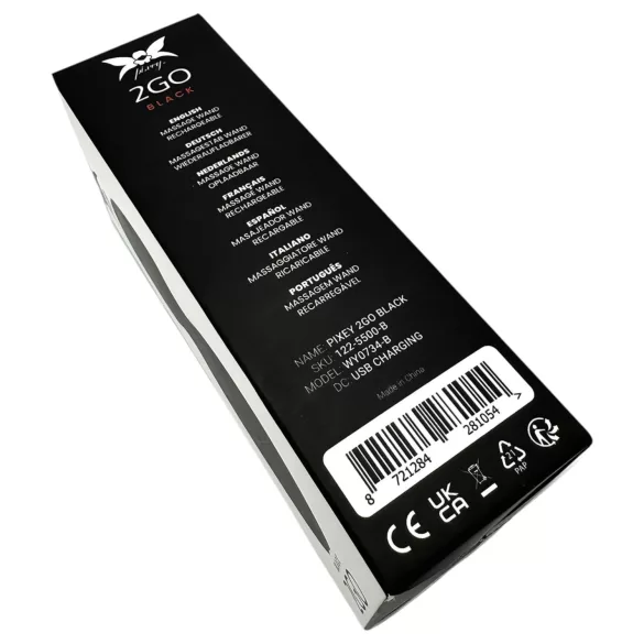 Pixey 2GO - oplaadbare mini-massagevibrator (zwart)