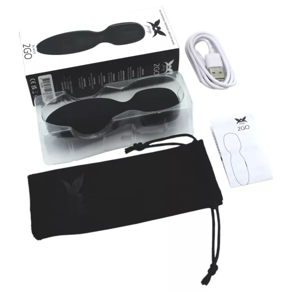 Pixey 2GO - oplaadbare mini-massagevibrator (zwart)
