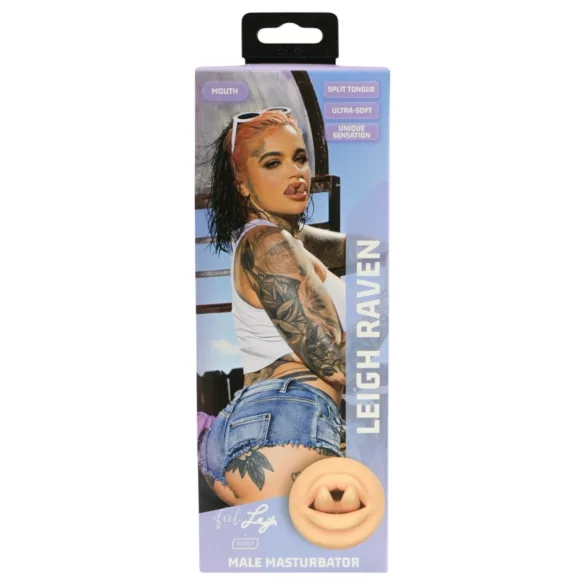 Kiiroo Feel Leigh Raven - kunstmond met gespleten tong (naturel)