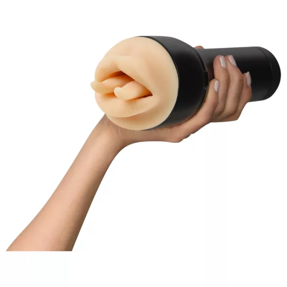 Kiiroo Feel Leigh Raven - kunstmond met gespleten tong (naturel)