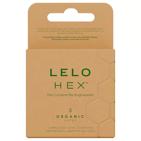 LELO Hex Organic - condoom - ultradun latex - 3 stuks
