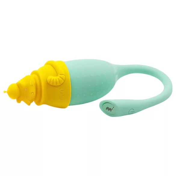 Magic Motion Elizabeth - vibro-ei met siliconen kattenhoes - geel