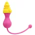 Magic Motion Elizabeth - vibro-ei met siliconen kattenhoes - geel