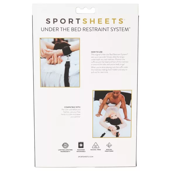 Sportsheets - bed boeien set - verstelbaar - zwart