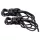 S&M - zijdezachte bondage touw set (zwart, 2x 1,83 m)