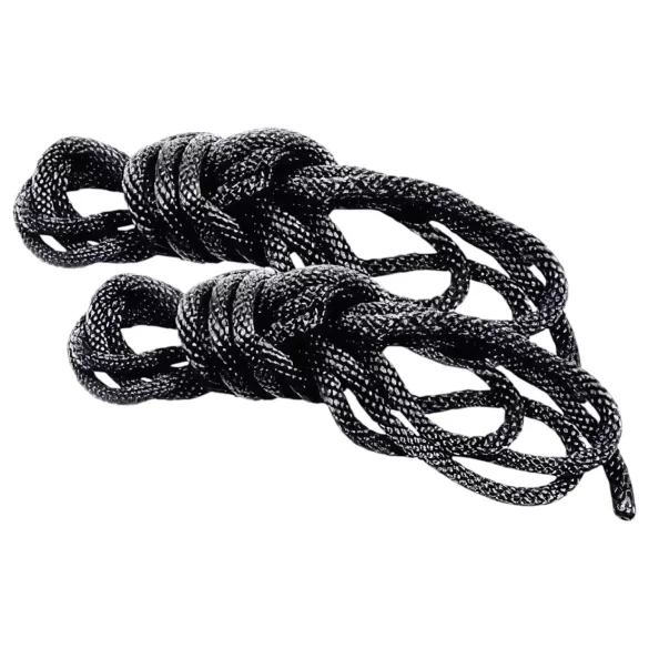 S&M - zijdezachte bondage touw set (zwart, 2x 1,83 m)