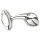 Njoy M - medium metalen anaalplug (zilver)