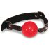 S&M - Siliconen Mondknevel met Kunstleren Band (Rood)