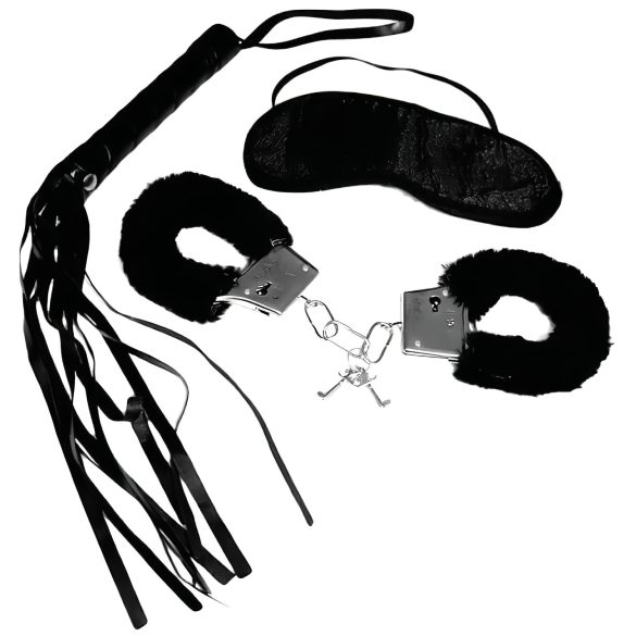 S&M Intro - beginners bondage set - zwart (4-delig)