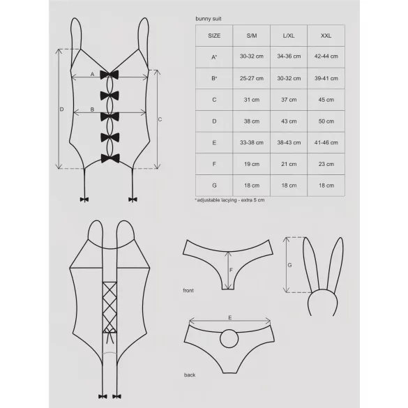 Obsessive - konijnenpakje dames - roze