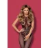 Obsessive - catsuit met patroon - halternek - netstof - zwart - S-L