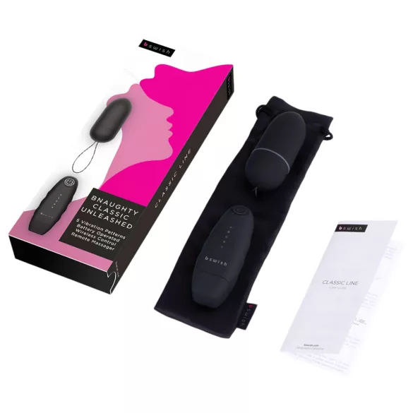 B SWISH - vibratie ei met afstandsbediening - zwart
