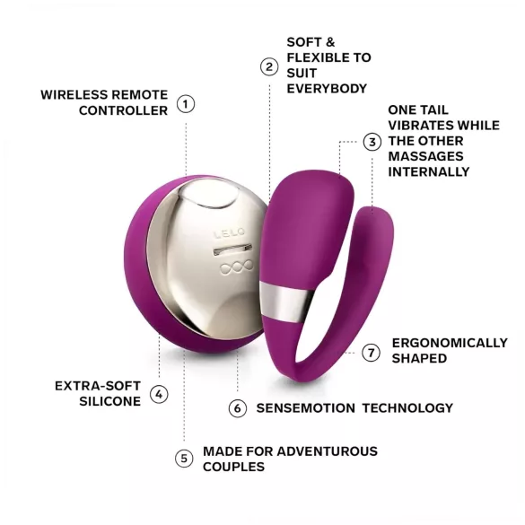 LELO Tiani 3 - koppel vibrator - siliconen - paars