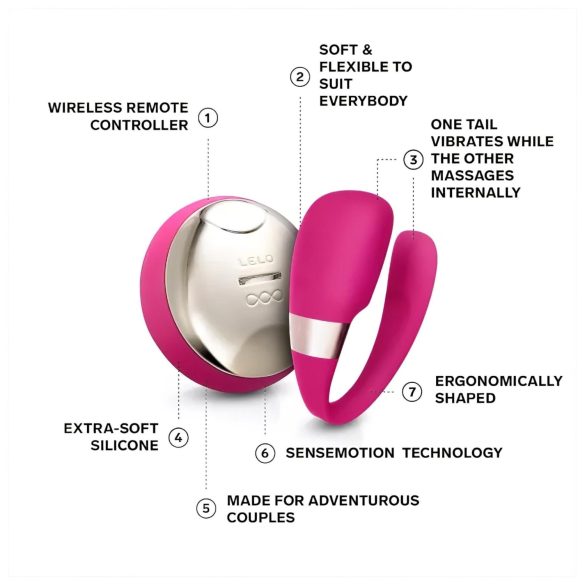 LELO Tiani 3 - silicone duo vibrator (pink)