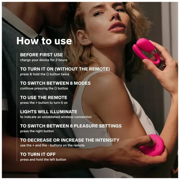 LELO Tiani 3 - silicone duo vibrator (pink)