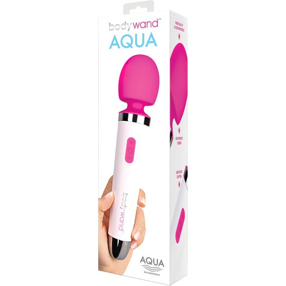Bodywand Aqua - waterbestendige massage vibrator (wit-roze)