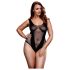 BACI Plus Size - verleidelijke netstof body - zwart (XL-XXL)