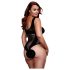 BACI Plus Size - verleidelijke netstof body - zwart (XL-XXL)