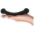 GLAS - glazen dubbele dildo (zwart)