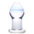 GLAS Amethyst Rain - glazen anaalplug (doorzichtig paars)