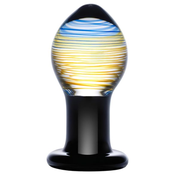 GLAS Galileo - glas anaal plug (zwart goud)
