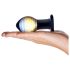 GLAS Galileo - glas anaal plug (zwart goud)