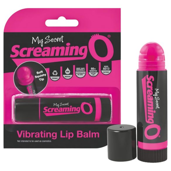 Screaming Lip Balm - Lippenstift vibrator (zwart-roze)