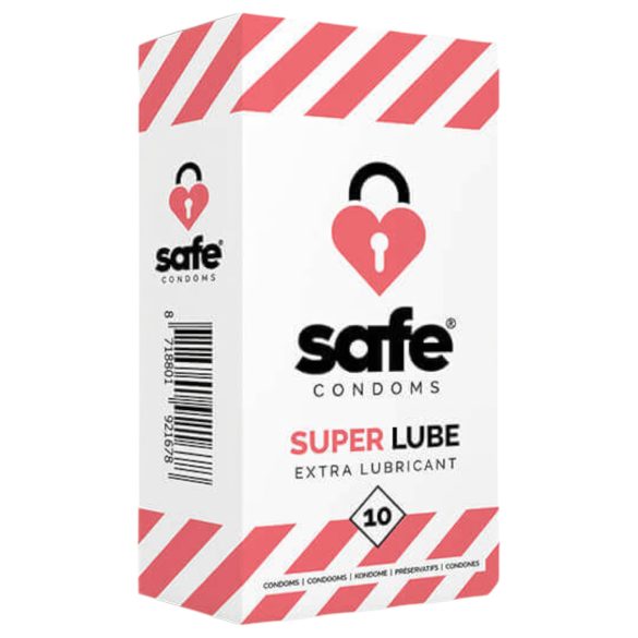 SAFE Super Lube - extra glad condooms (10 stuks)