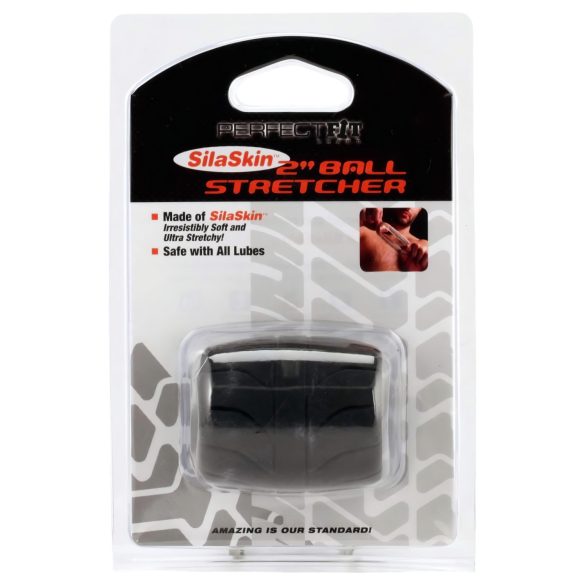 SilaSkin Bal Stretchen & Cockring (zwart)