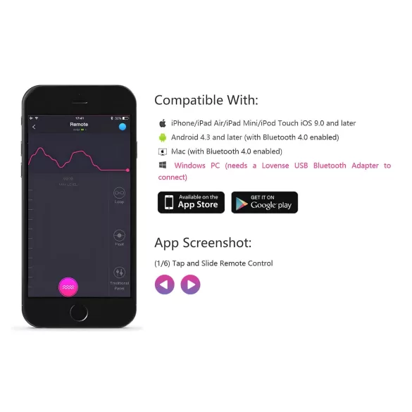 Lovense Lush 2 - draagbaar app-gestuurd vibrerend ei (roze)