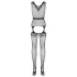 Obsessive - lingerie set - satijnen strik, netstof met patroon - zwart (S-L)