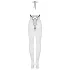 Obsessive - open kruis catsuit - halternek netstof - zwart (S-L)