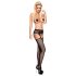 Obsessive S307 - bloemen jarretelset - zwart (S-L)