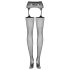 Obsessive S307 - bloemen jarretelset - zwart (S-L)
