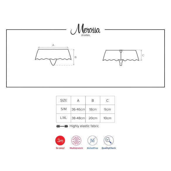 Obsessive Merossa - open string met strass - zwart