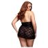 BACI Plus Size - Halter Babydoll van Kant - Zwart (XL-XXL)