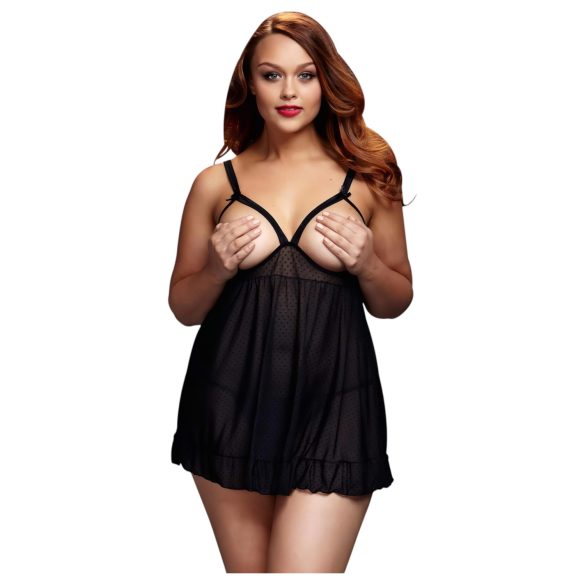 BACI Plus Size - Vrolijke stippen babydoll - open design (XL-XXL)