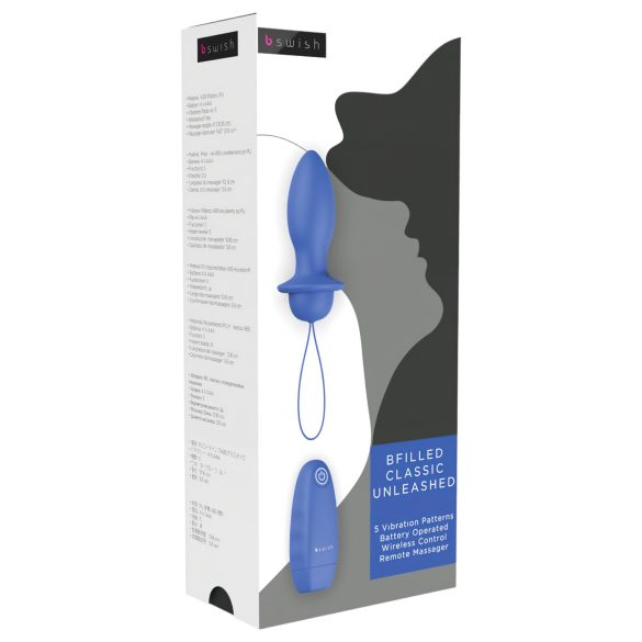 B SWISH Bfilled Classic - Anale vibratiepret met afstandsbediening (blauw)